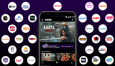 Enjoy 22+ entertainment apps on Tata Play Binge