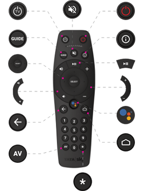 Buy Tata Play Binge Set Top Box Remote Online at Best Price